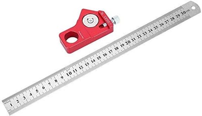 Dailygoods- Schrijfliniaal 300 mm - Verstelbare Combinatie - Houtbewerkingsgereedschap - Aluminiumlegering - Draagbaar - Duurzaam - Meetlat