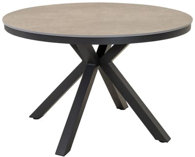 Les - Davos eettafel Ø118 cm - matt antraciet