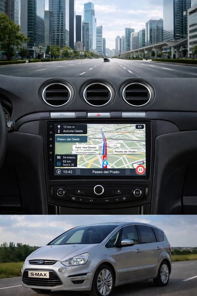 ADIVOX T1 9 inch geschikt voor Ford S-Max 2006-2008 Android 15 CarPlay/Auto/Wifi/RDS/DSP/DAB+