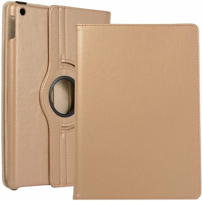 Draaibaar Tablethoes met Standaard geschikt voor Apple iPad Mini 4/5 | Tabletcase Bookcase met regelbare standen | Tablet Hoes Hoesje met 360 graden Rotatie - Goud