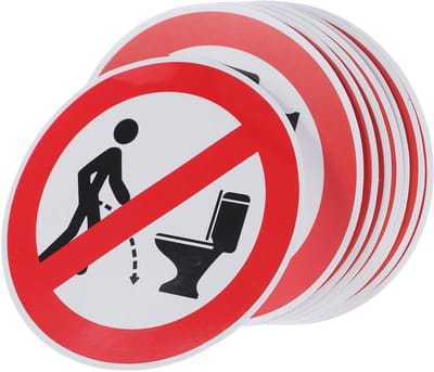 Toilet Stickers - Zindelijkheid Training - Hygiëne Bevorderen - Waterdicht PVC - 8 Stuks - Rood