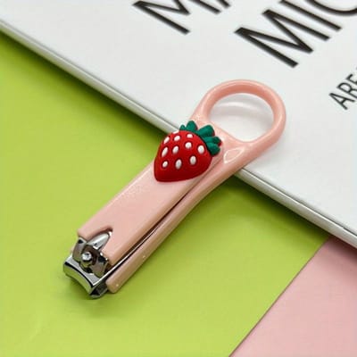 Kid's Nail Clipper Cute Cartoon Fruit Nail Clipper for Student Girls Beauty Household Manicure Care Tool Splash-Proof Durable