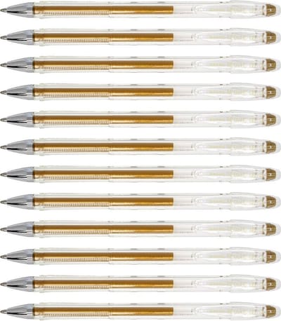 Penac gelpen - Goud - FX-3 - 0.8mm - Metallic Gouden Inkt Balpen - 12 stuks