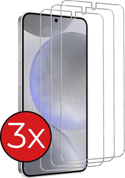 Screenprotector - 3 Stuks - Geschikt voor Samsung Galaxy S24 - Extra Sterk - Beschermglas - Gehard Glas - Tempered Glass - Screen Protector