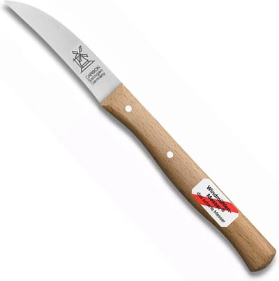 Robert Herder Molenmes – Schilmesje – Tourneermesje – Carbonstaal – Krom – Lemmet 70 mm – Heft Beukenhout