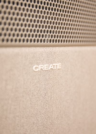 CREATE - Inverter-convector voor wand of vloer met WiFi - Taupe - 2000W - Met poten - WARM TEXTILE INVERTER