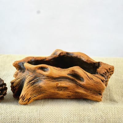 Imitatie Houten Palen Boomwortels Planten Planten Potplanten Retro Cement Hout Planten Succulenten Creatieve Bloempotten