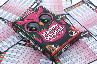 999 Games - Happy Double - Dobbelspel - Wie niet durft, die niet wint! - Familiespel - Gezelschapsspel - Reisspel