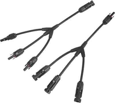 Y Tach Parallelle Connector voor Zonnepaneel - M/V & V/M Verdeeladapter (1 paar)