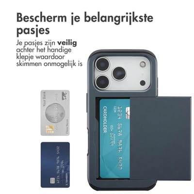 imoshion Hoesje met Pasjeshouder - Geschikt voor Apple iPhone 17 Pro - Donkerblauw