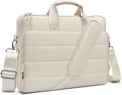 Laptoptas voor Draagbare Computers, Geschikt voor Acer, Asus, Lenovo, HP en Dell, Ideaal voor MacBook Air en Pro, Schoudertas met Puffy Ontwerp