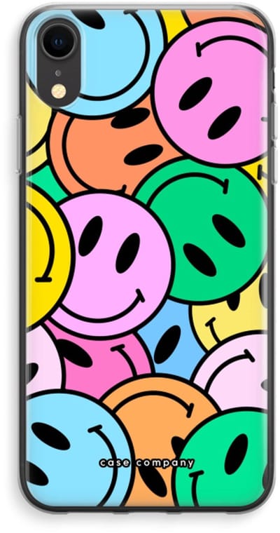 Case Company® - Hoesje geschikt voor iPhone XR hoesje - Smiley N°1 - Soft Cover Telefoonhoesje - Bescherming aan alle Kanten en Schermrand
