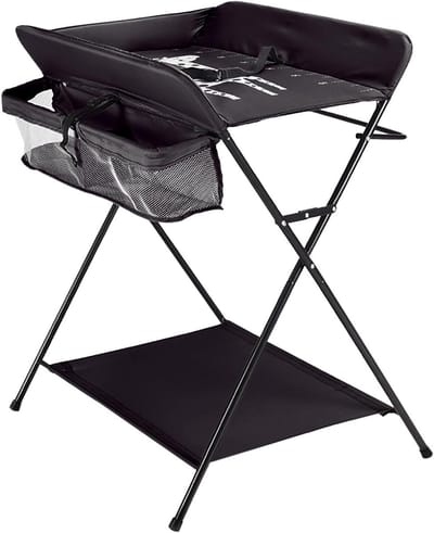 Baby Verschoontafel - Inklapbaar Aankleedkussen - Baby Verzorging - Met Opbergmand - 80x63x96cm