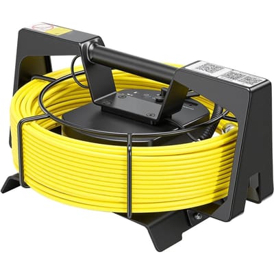 Caméra d'égout améliorée 2026 avec WiFi, Caméra de canalisation d'évacuation de 30 m, Caméras d'inspection de plomberie Snake IP68 avec Lumière - 12 LED, Connectivité WiFi sans fil à