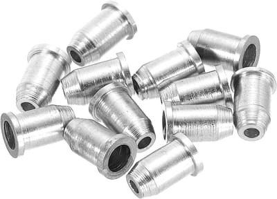 Gitaar String Door Body Ferrules Montage Caps 12 Stuks voor Elektrische Gitaar Vervangaccessoires - Zilveren String Caps, Gitaaronderdelen, Muziekaccessoires