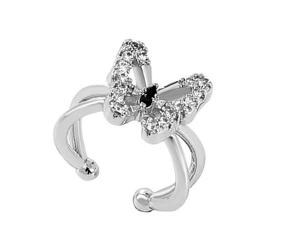 Vlinder ear cuff | zilver gekleurd