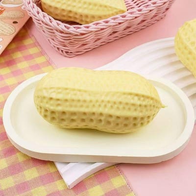 S Grande Taille Cacahuète Squishy Jouet Rebond Lent Balle Anti-Stress Soulagement du Stress Anxiété Jouets Sensoriels à Presser Pour Enfants Adultes Cadeaux