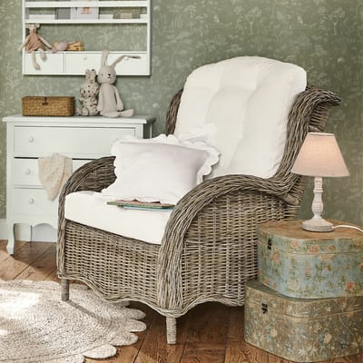 LOBERON Fauteuil Hailee bruin/crème