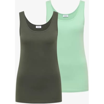 Basic top met ronde hals in een 2-pack