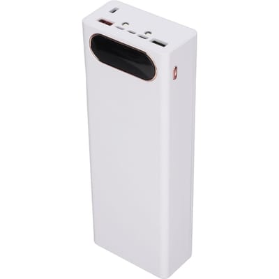 22.5W Snel Opladen Powerbank Behuizing Kit Afneembaar LCD 20x18650 Batterij Behuizing Powerbank Shell wit