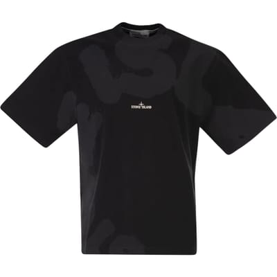 T-shirt Manches Courtes Imprimé Logo Col Rond Stone Island Hauts Unisexe L1S152100002S0365V0029 XL black