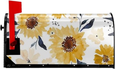 Brievenbus Cover - Postvak Decoratie - Tuin Decoreren - Volledig Magnetisch - 45 x 53 cm - Wit