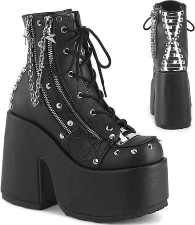 DemoniaCult - CAMEL208 Plateau Laarzen - US 11 - 41 Shoes - Zwart