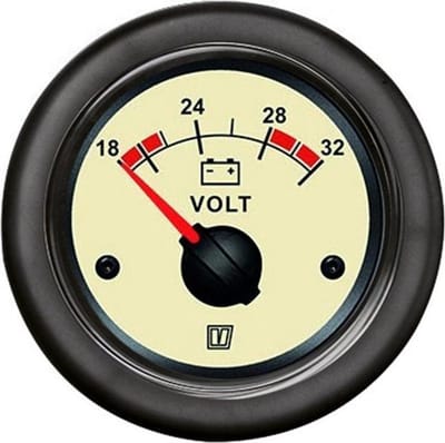 VETUS VLT24N beige Voltmeter 24V