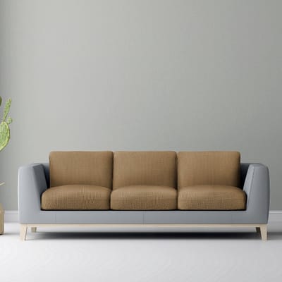 Belmarti® Zitkussenhoes Bali - 65cm tot 95cm breed Beige - Universele Belmarti® zitkussen hoes voor elke zithoek - Multi-elastisch
