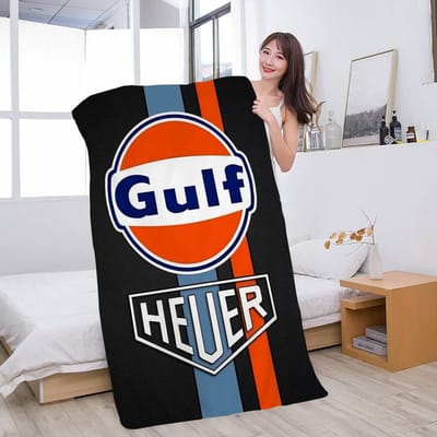 G-Gulf Racing Auto Logo Microvezel Bedrukt Strandlaken Bergbeklimmen Yoga Strand Zwemmen Hardlopen Absorberende Zachte Handdoek W90*H160(CM)