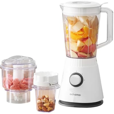 ochama Multifunctionele Blender en Foodprocessor, 2-in-1 Smoothiemaker en Sapcentrifuge, Babyvoeding Maker met Maalfunctie, Keukenmachine voor Fruit