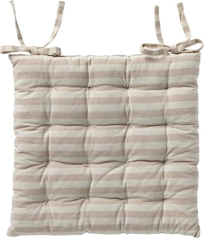 Dutch Decor - COOPER- Matraskussen met gestreept motief- Pumice Stone - vierkant - 40x40 cm - Zitkussen