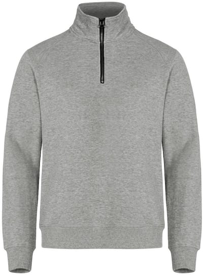 Clique Classic Half Zip 021043 - Grijsmelange - 4XL