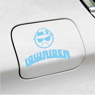 Bumpersticker - Low Rider - 12,5 X 15,6 - Licht Blauw