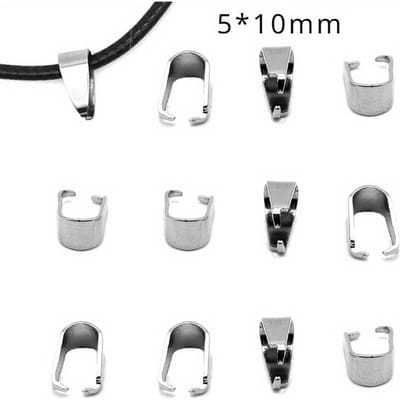 100 stuks Roestvrij Staal Beugelkralen, Hanger Sluitingen, Ketting Connectoren, DIY Sieraden Onderdelen, Accessoires Voor Handgemaakt Knutselen 5*10mm
