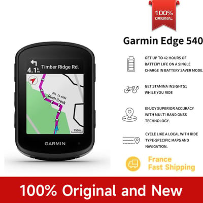 Garmin Edge 540 standaard fietscomputer, multi-band GNSS, 42 uur batterijduur, Climbpro, MTB- en wegnavigatie, trainingsplannen, slimme meldingen
