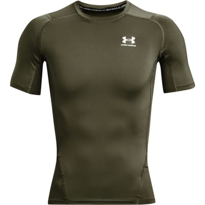 Under Armour UA HG Heatgear Armour compressie Short Sleeve Heren Sportshirt - Groen - Maat M
