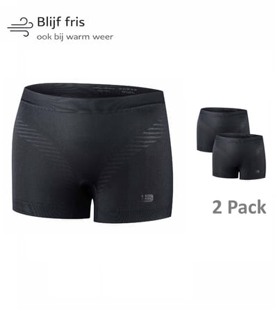 Brubeck B-LIGHT Dames Sportondergoed 2-Pack – Naadloze Boxer – Hardlopen, Wandelen en Reizen