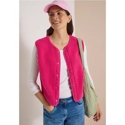 Teddy bodywarmer met softshelldetails