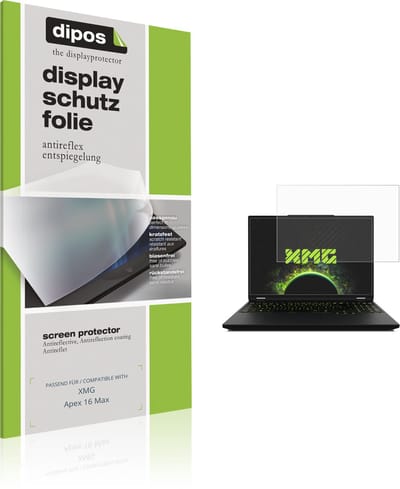 dipos – 2x Matte Beschermfolie geschikt voor XMG Apex 16 Max | Krasbestendige & antireflecterende Screenprotector Ultra-Thin