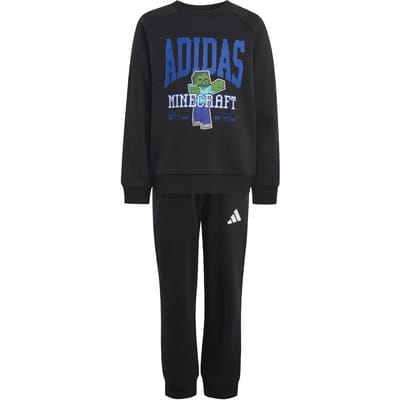 adidas x Minecraft Crew Tracksuit Children - Zwart - Kind, Zwart 3-4Y