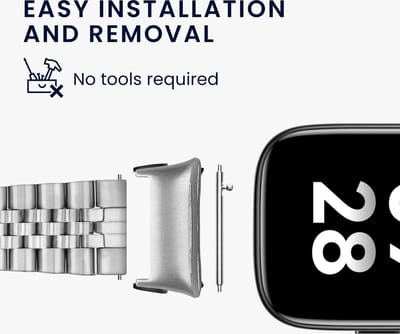 kwmobile verbindingsadapter horlogebandje geschikt voor Xiaomi Redmi Watch 3 - Voor 20mm bandjes - Set van 4 - Geen gereedschap nodig