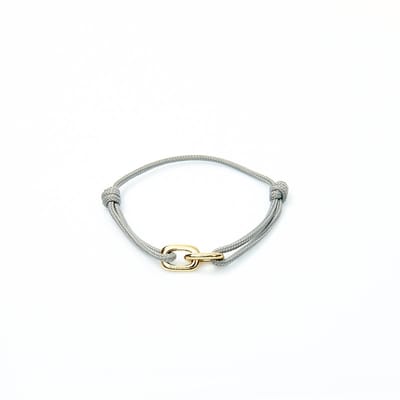 Marenca Grijze Heren Armband met Gouden Ringen