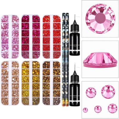 Goodbitz® - Rhinestones - 10-delig - Rhinestones steentjes - Strasssteentjes - Steentjes decoratief - Steentjes nagels - Plak diamantjes - Plaksteentjes