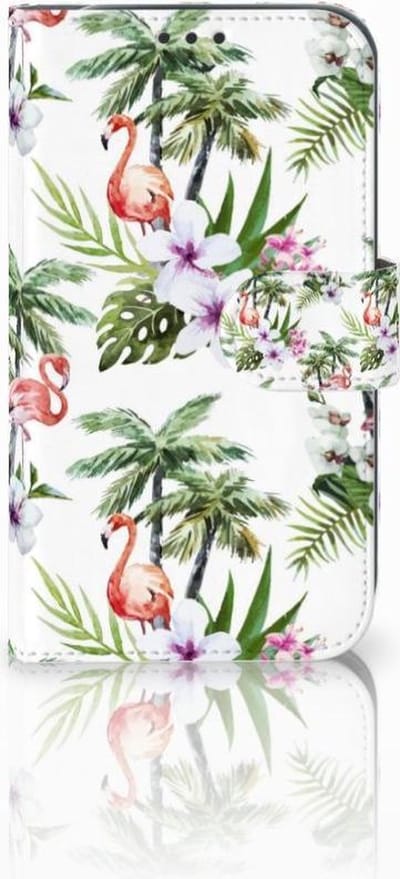 Samsung Galaxy Xcover 4 | Xcover 4s Telefoonhoesje met Pasjes Flamingo Palms