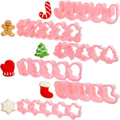 Mini Kerstmis Koekjesuitsteekvormpjes - 30 Stuks voor DIY Bakken, Desserts en Handgemaakte Snacks