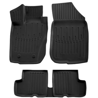 Tapis de sol 3D - SCOUTT - Dacia Duster 1 - Caoutchouc Premium - Noir - Sur mesure 2010-2018 noir