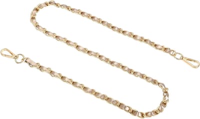Zakketting van 99 cm met leren band en ijzer voor schoudertassen - Gouden ketting voor modeaccessoires en tasdecoratie