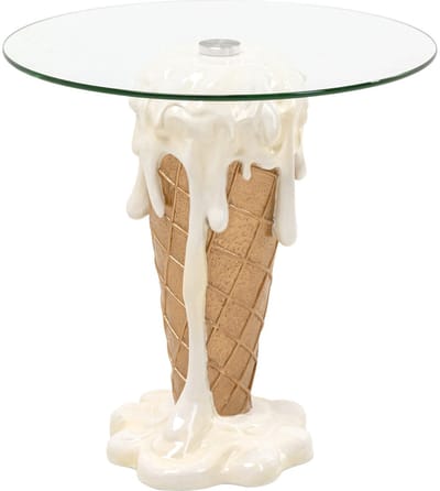 Bijzettafel ijs Ø48cm vanille Kare Design