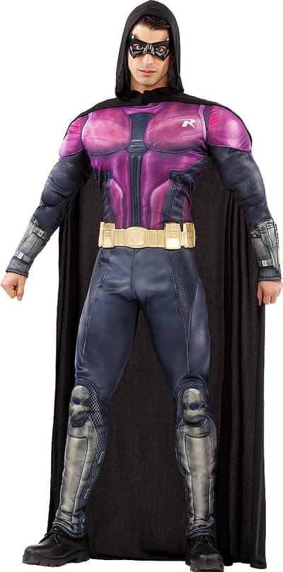 FUNIDELIA Robin Kostuum - Arkham Knight voor mannen - Maat: S - Zwart